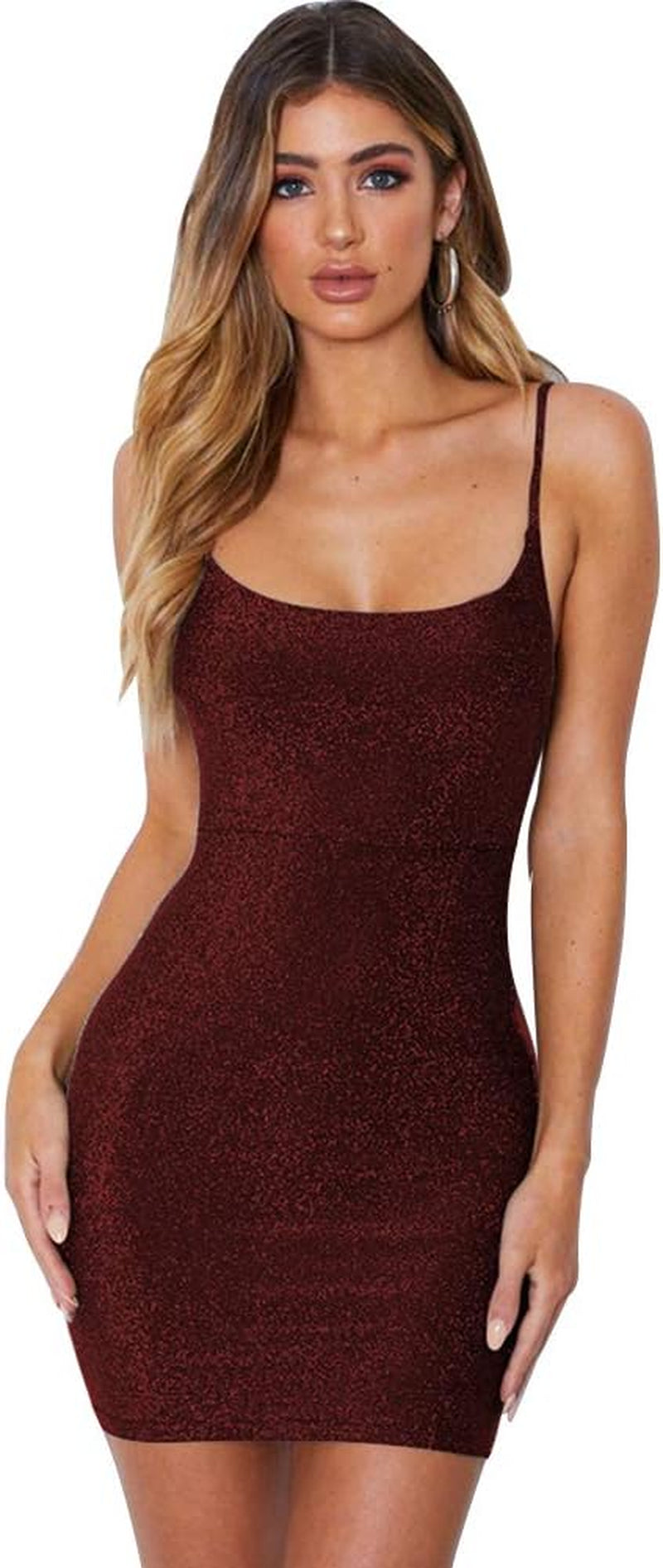 Women'S Sexy Glitter Bandage Bodycon Wrap Dress Sleeveless Mini Club Party Dresses